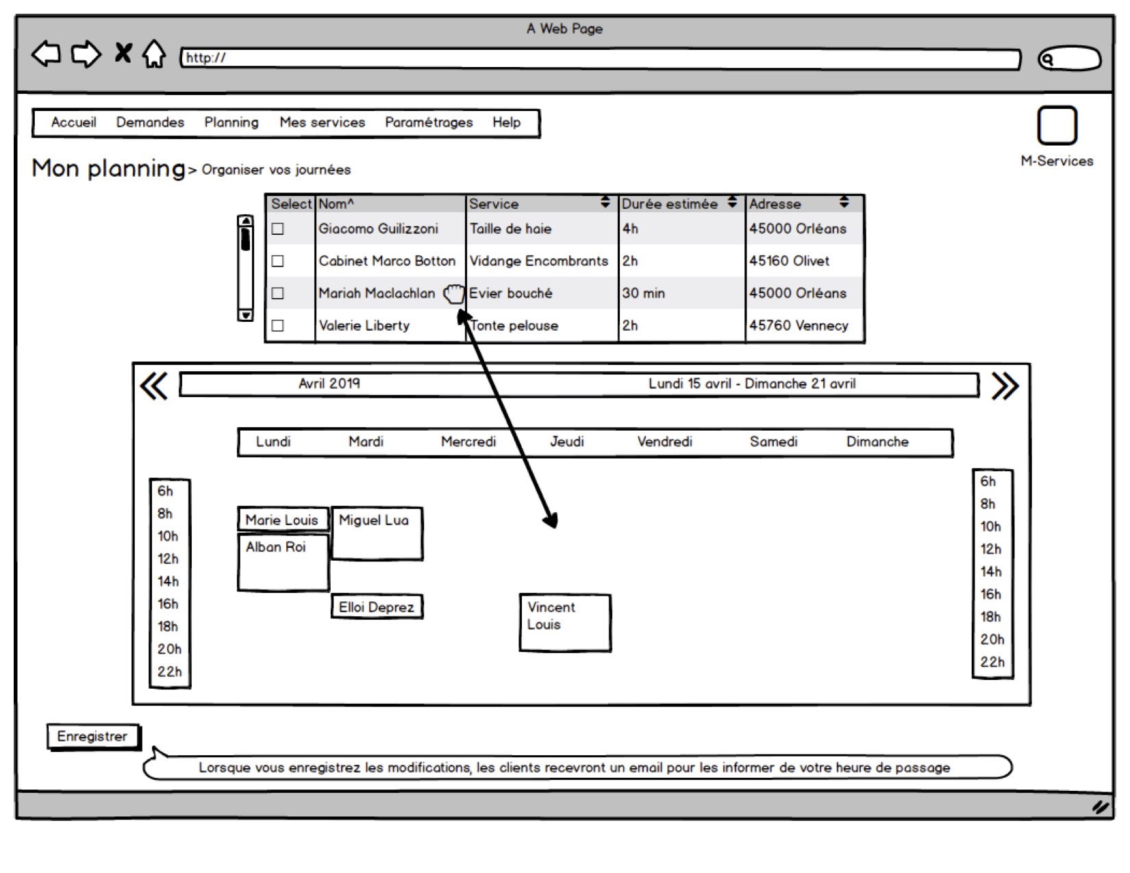 Exemple d'outils web